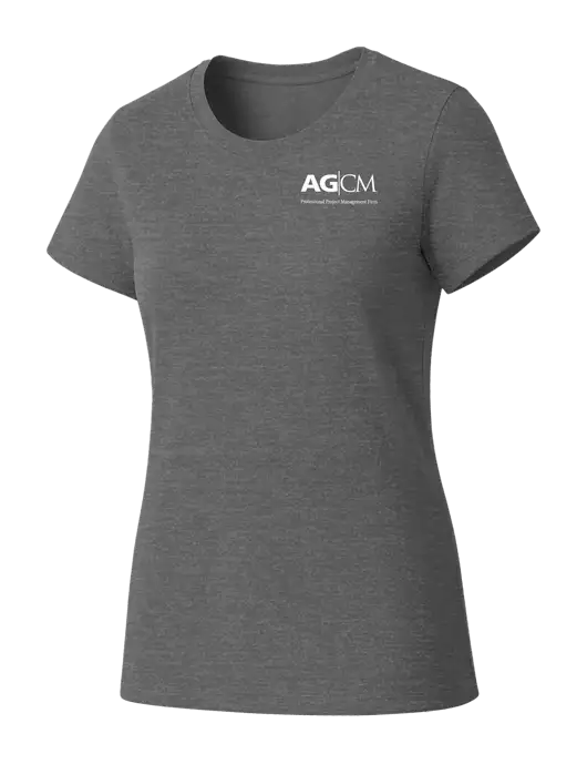 Womens Seriously Soft Grey Frost T-Shirt w/AG|CM Logo