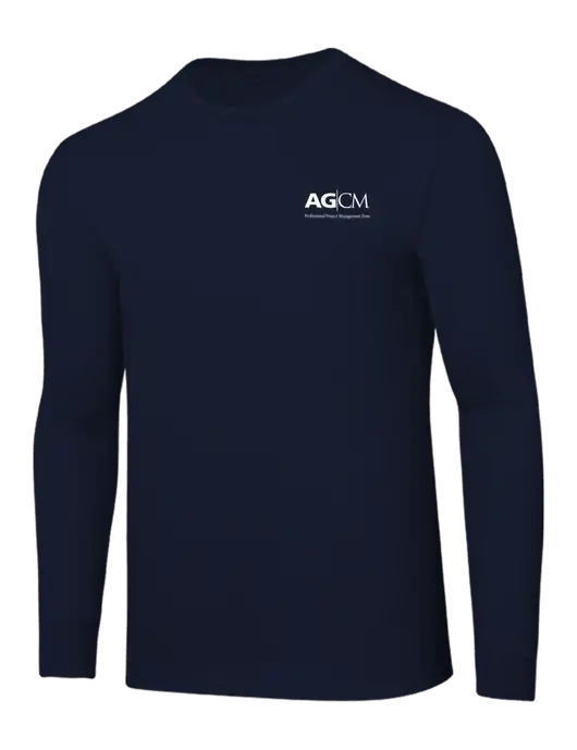 Core Blend Navy Long Sleeve Tee w/AG|CM Logo