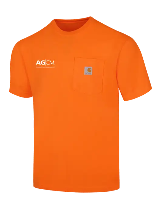 Carhartt Workwear Dark Orange Pocket Short Sleeve T-Shirt w/AG|CM Logo