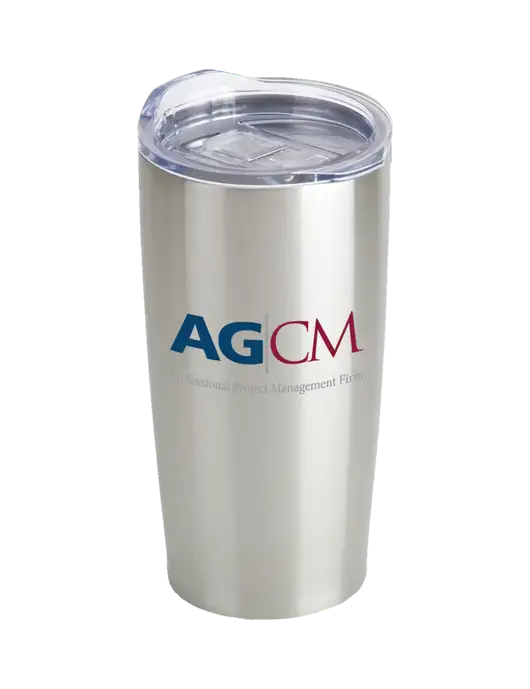 Society Silver 20 oz Insulated Tumbler w/AG|CM Logo