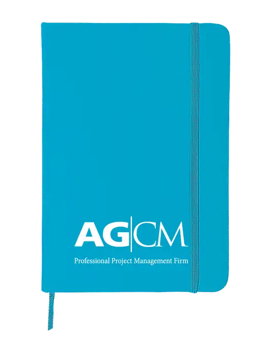Light Blue Comfort Touch Bound Journal 5" X 7" w/AG|CM Logo