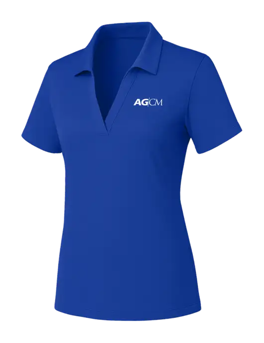 Womens Dark Royal PosiCharge RacerMesh Polo w/AG|CM Logo