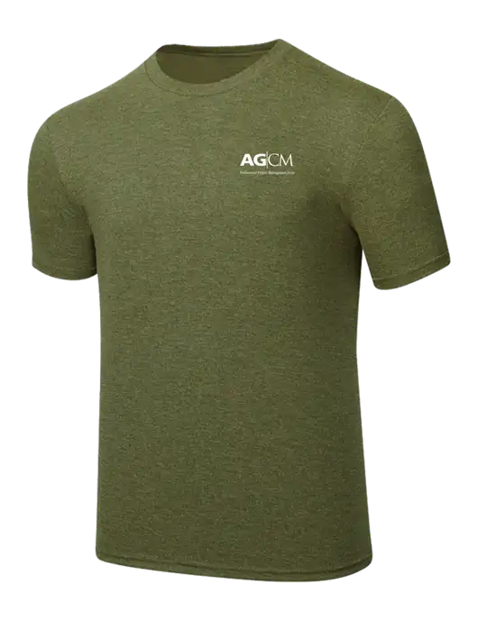 Simply Soft Military Green Frost 4.5oz Poly/Combed Ring Spun Cotton T-Shirt w/AG|CM Logo