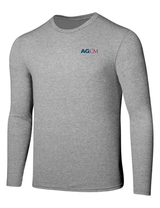 Seriously Soft Light Heathered Grey Long Sleeve T-Shirt w/AG|CM Logo