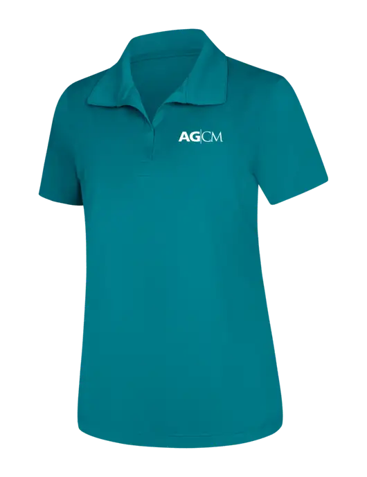 Womens Dark Sapphire Micropique Sport-Wick Polo w/AG|CM Logo