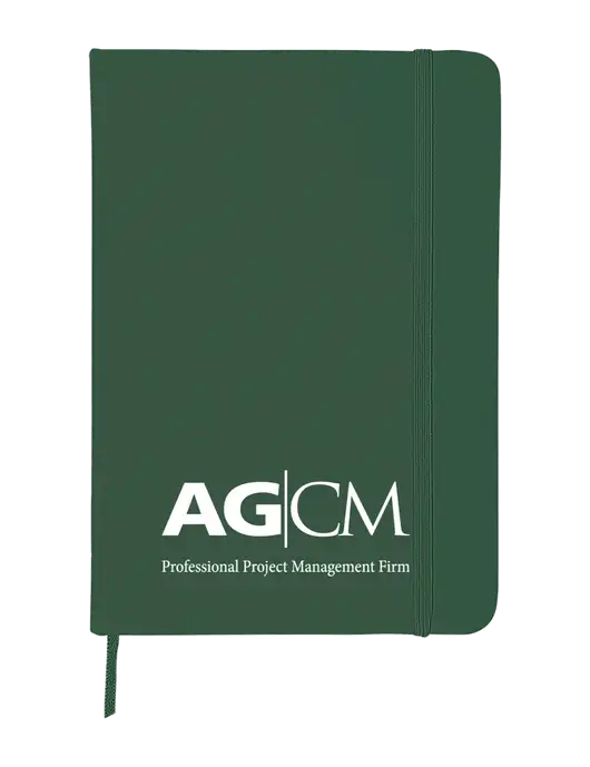 Dark Green Comfort Touch Bound Journal 5" X 7" w/AG|CM Logo