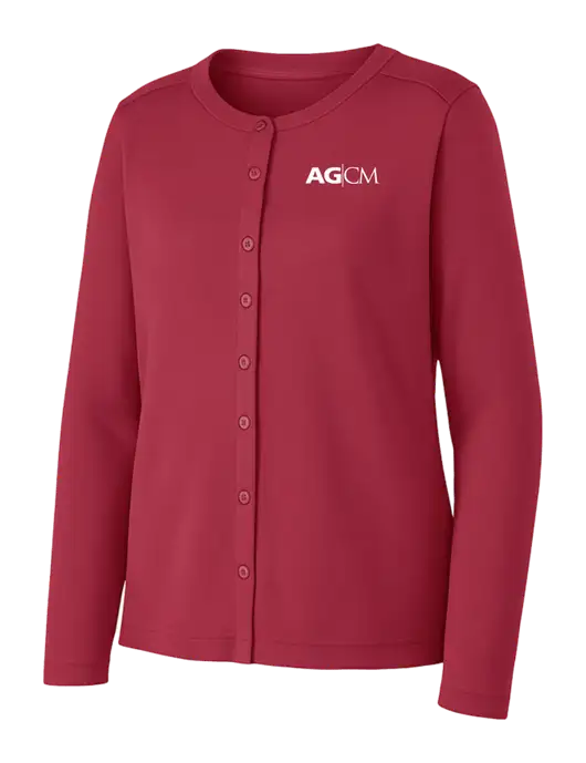 Rich Red Womens Concept Stretch Button-Front Cardigan Sweater w/AG|CM Logo