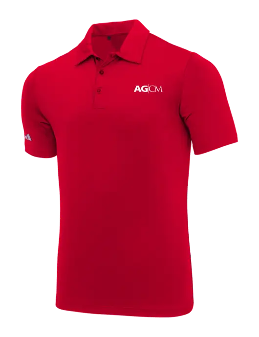Adidas Red Ultimate Solid Polo w/AG|CM Logo