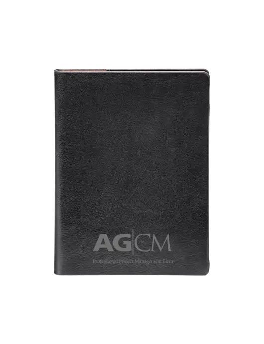 Fabrizio Black Rfid Passport Holder w/AG|CM Logo