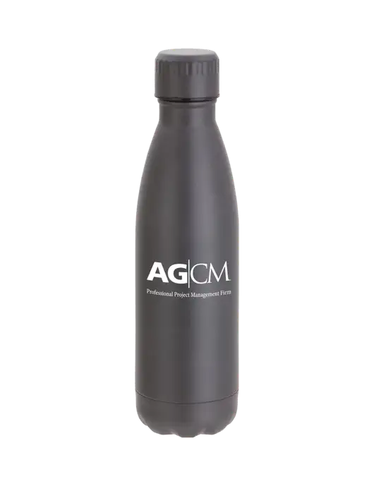 City Go Matte Charcoal 17 oz Insulated Bottle w/AG|CM Logo