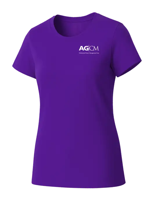Womens Seriously Soft Purple T-Shirt w/AG|CM Logo