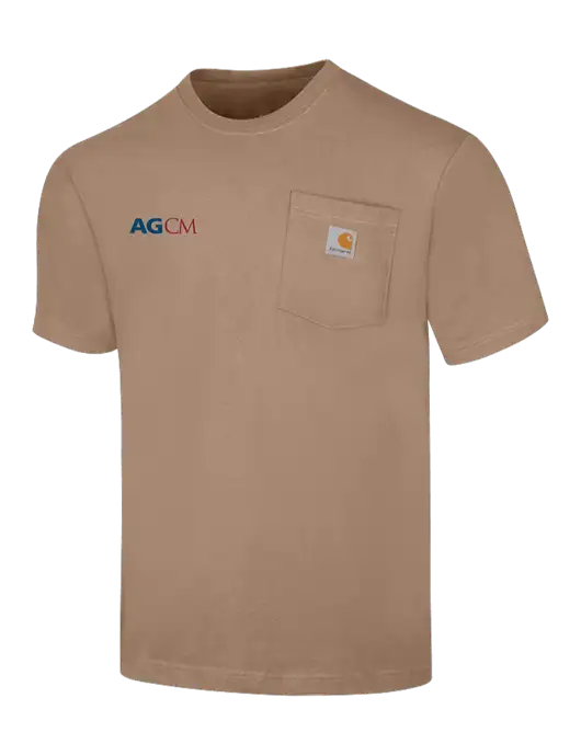 Carhartt Workwear Dark Tan Pocket Short Sleeve T-Shirt w/AG|CM Logo