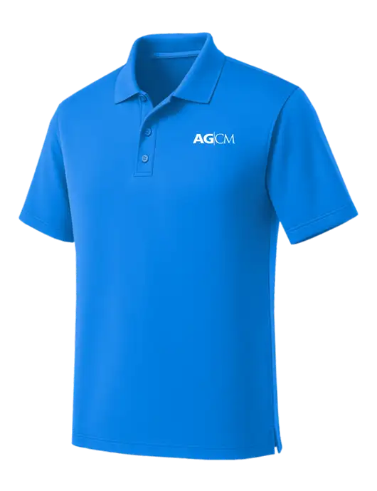 Light Royal Blue Dry Zone UV Micro Mesh Polo w/AG|CM Logo