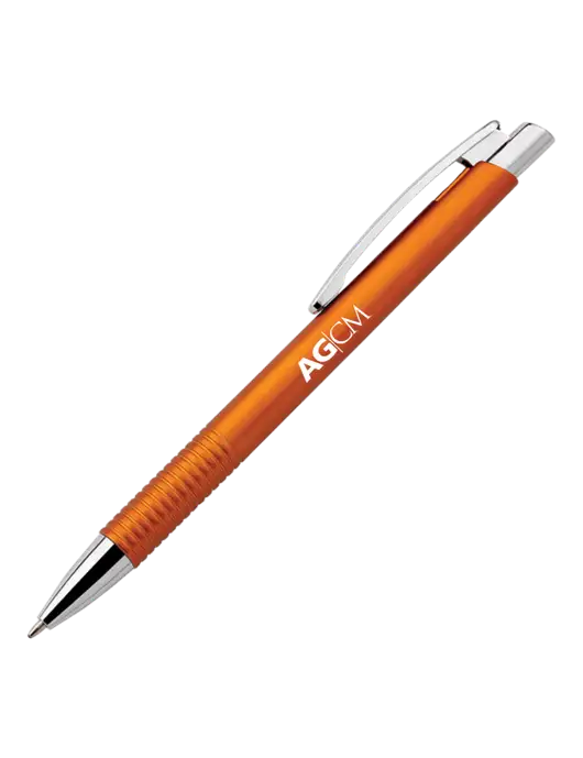 Malay Orange Ballpoint Pen - Blue Ink w/AG|CM Logo