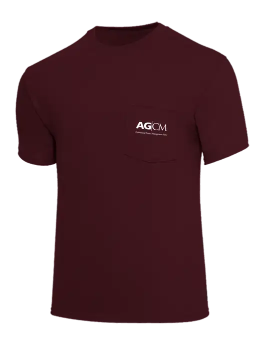 Core Blend Maroon Pocket T-Shirt w/AG|CM Logo