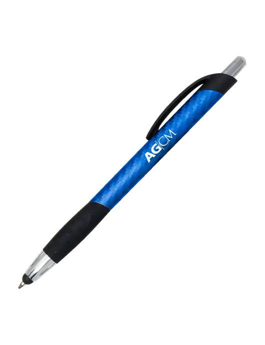 Sunray Blue Stylus Pen - Black Ink w/AG|CM Logo
