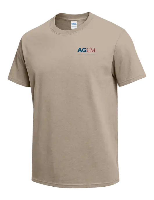 Tan Heavyweight 6.1 oz T-Shirt w/AG|CM Logo