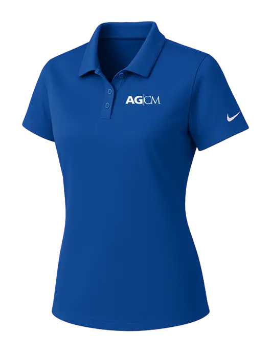 Nike Womens Dark Royal Dry Essential Solid Polo w/AG|CM Logo