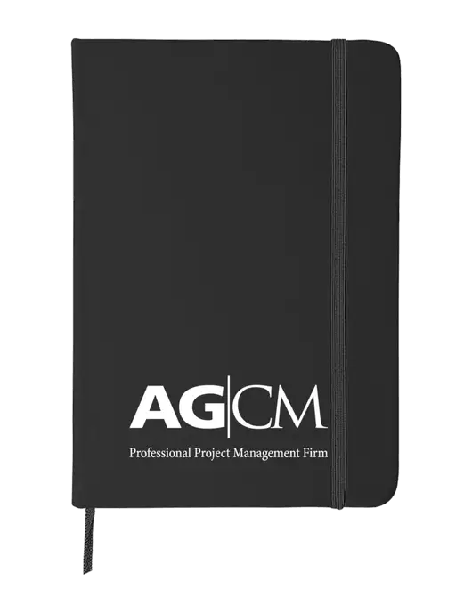 Black Comfort Touch Bound Journal 5" X 7" w/AG|CM Logo