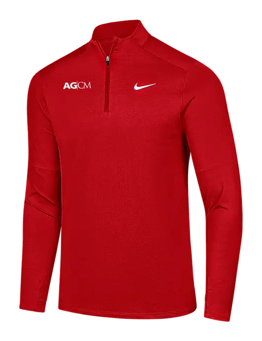 Nike Red Dri-FIT Element 1/2-Zip Pullover w/AG|CM Logo