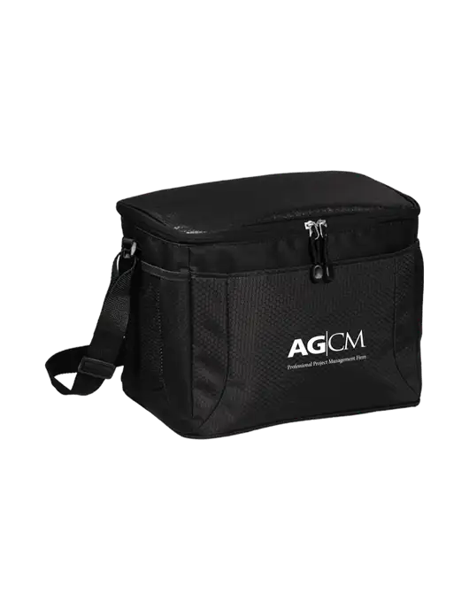 12 Can Black/Black Cube Cooler  w/AG|CM Logo