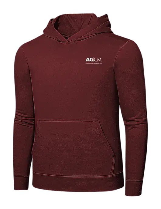 Maroon 7.8 oz Ring Spun Hooded Sweatshirt w/AG|CM Logo