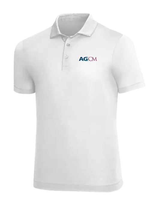 Mercer+Mettle White Stretch Jersey Polo w/AG|CM Logo