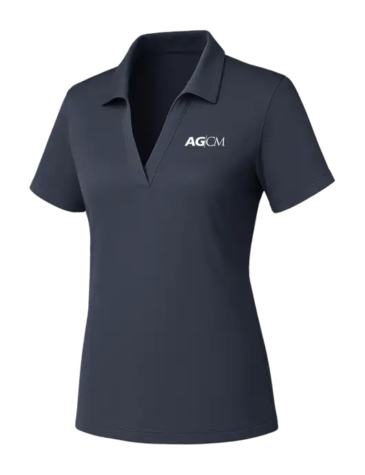 Womens Dark Grey PosiCharge RacerMesh Polo w/AG|CM Logo