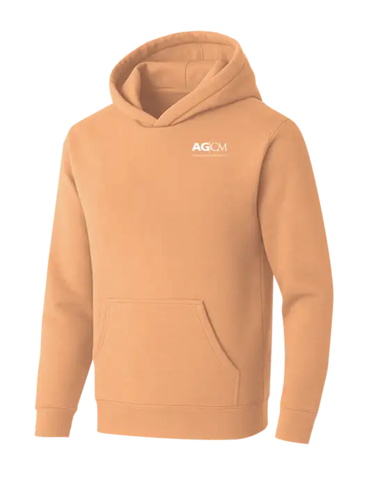 BELLA+CANVAS Peach Sponge Fleece Pullover Hoodie w/AG|CM Logo