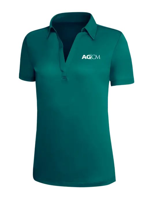 Dark Teal Silk Touch Womens Performance Polo w/AG|CM Logo