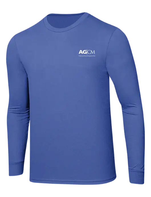 Simply Soft Long Sleeve Royal Frost 4.5 oz, Poly/Combed Ring Spun Cotton T-Shirt w/AG|CM Logo