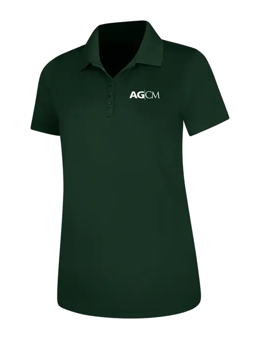 Dark Green Womens Dry Zone UV Mesh Polo w/AG|CM Logo