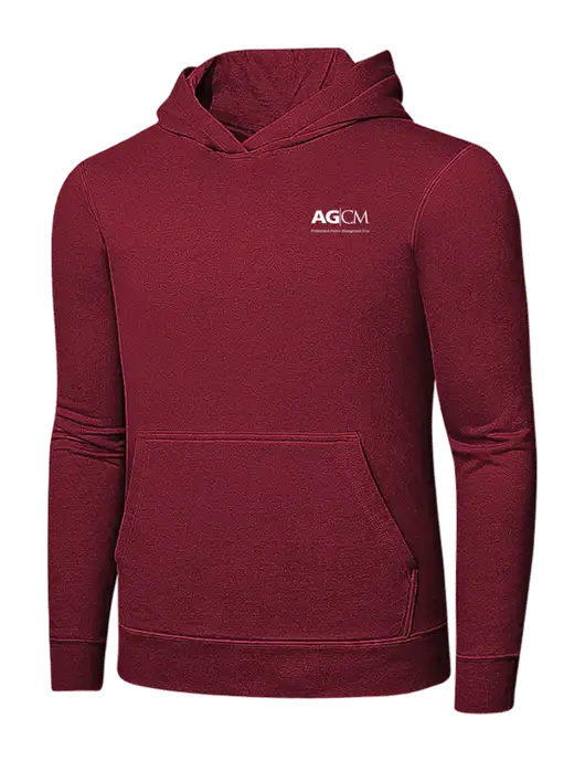 Dark Cardinal 7.8 oz Pullover Hooded Sweatshirt w/AG|CM Logo
