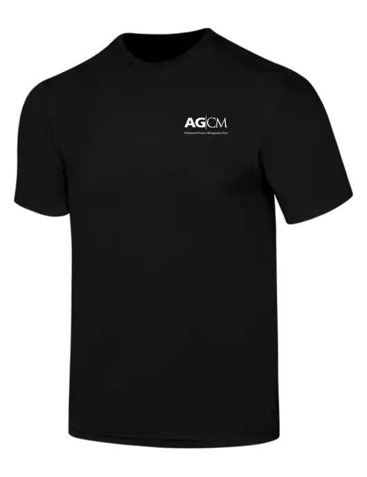 Simply Soft Black 4.5oz  Poly/Combed Ring Spun Cotton T-Shirt w/AG|CM Logo