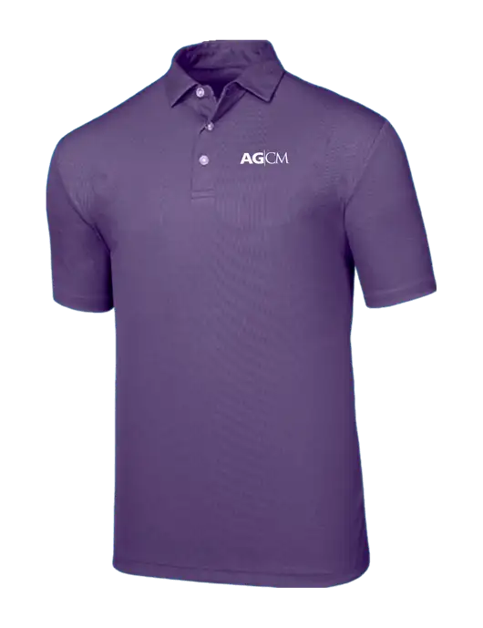 Callaway Birdseye Purple Polo w/AG|CM Logo