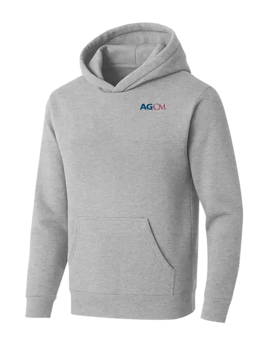 BELLA+CANVAS Light Grey Heather Sponge Fleece Pullover Hoodie w/AG|CM Logo