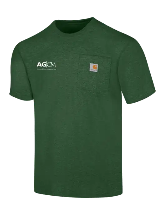 Carhartt Workwear Dark Green Heather Pocket Short Sleeve T-Shirt w/AG|CM Logo