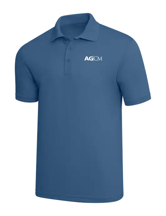 Slate Blue PosiCharge RacerMesh Polo w/AG|CM Logo