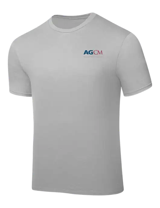 Silver PosiCharge Competitor Tee w/AG|CM Logo