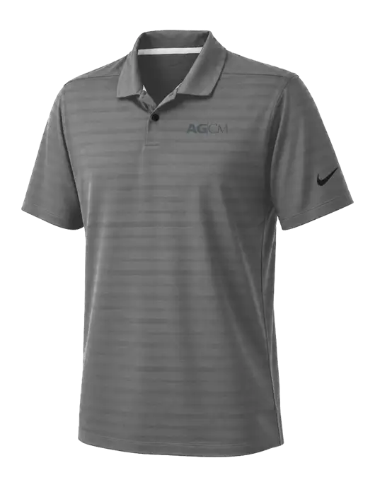 Nike Dark Medium Grey Dri-FIT Vapor Jacquard Polo w/AG|CM Logo