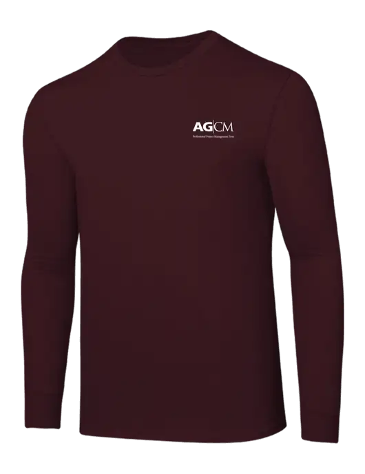 Core Blend Maroon Long Sleeve Tee w/AG|CM Logo