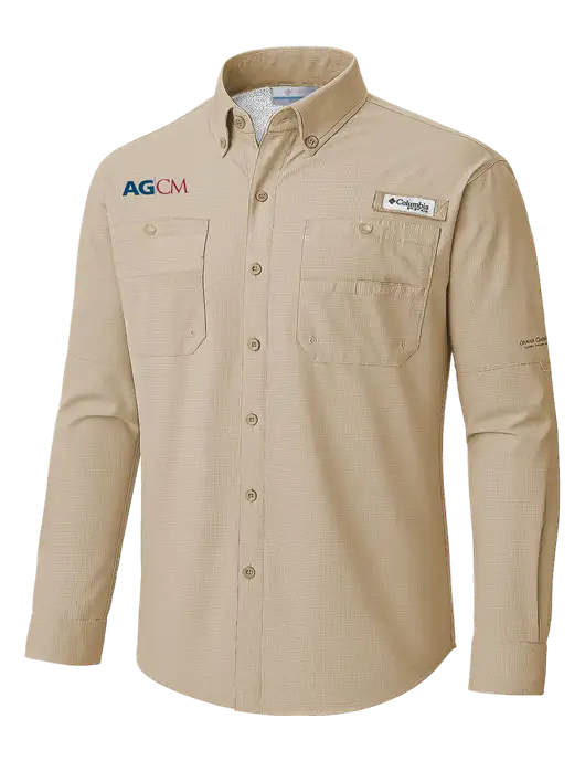 Columbia Fossil PFG Tamiami II Long SleeveShirt w/AG|CM Logo