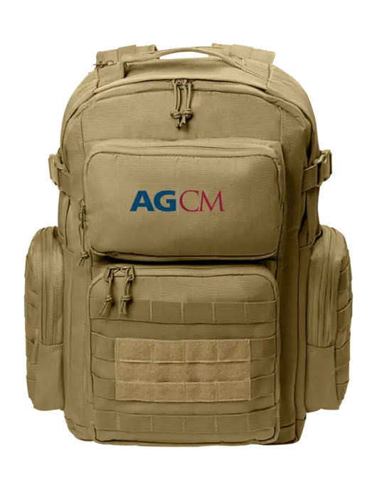 CornerStone Dark Tan Tactical Backpack w/AG|CM Logo