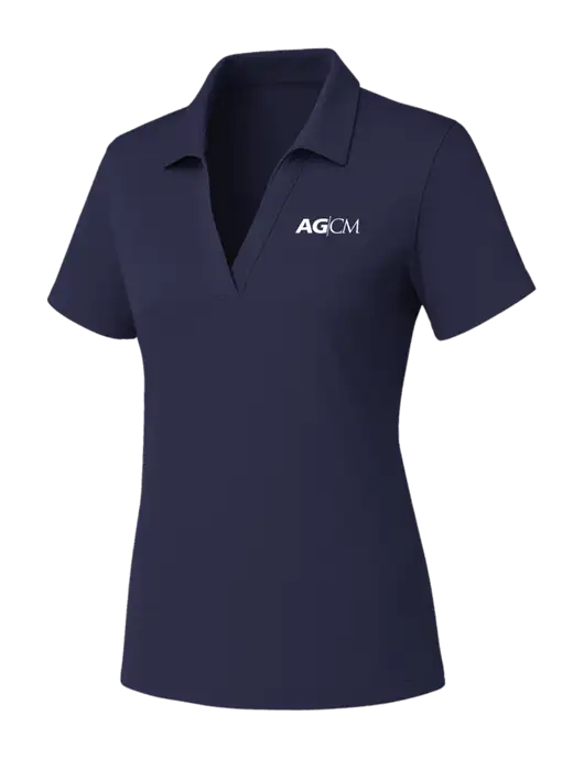 Womens Navy PosiCharge RacerMesh Polo w/AG|CM Logo