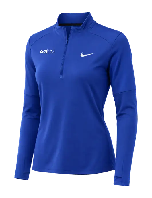 Nike Royal Womens Dri-FIT Element 1/2-Zip Pullover w/AG|CM Logo
