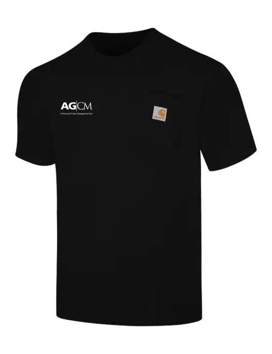 Carhartt Workwear Black Pocket Short Sleeve T-Shirt w/AG|CM Logo