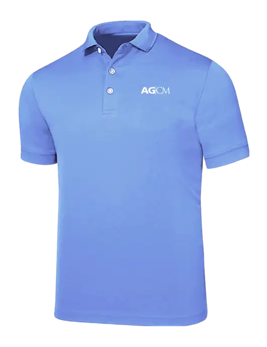 Callaway Ottoman Light Blue Polo w/AG|CM Logo