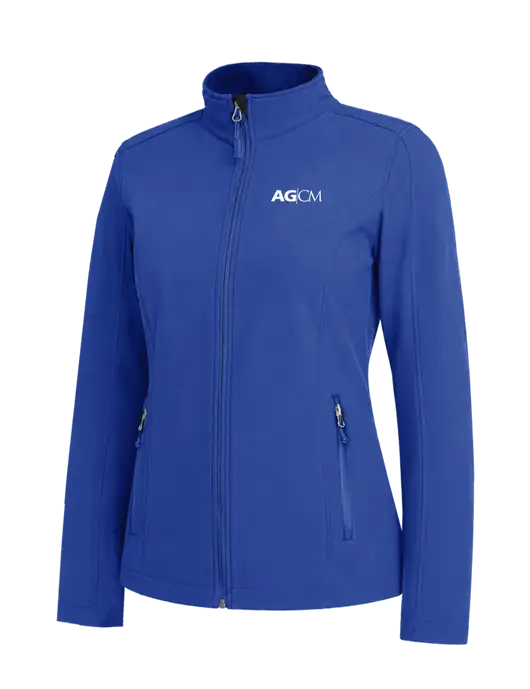 Dark Royal Womens Core Soft Shell Jacket w/AG|CM Logo