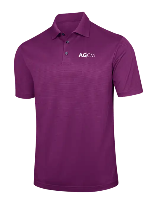 Violet Purple Performance Fine Jacquard Polo w/AG|CM Logo