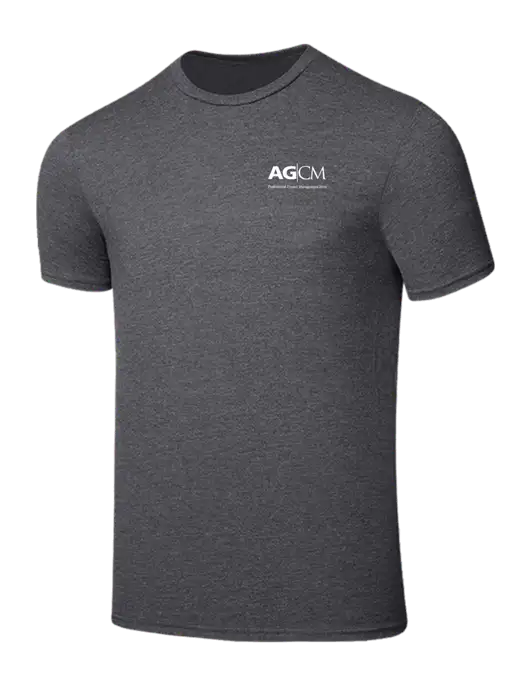 Seriously Soft Heathered Charcoal T-Shirt w/AG|CM Logo